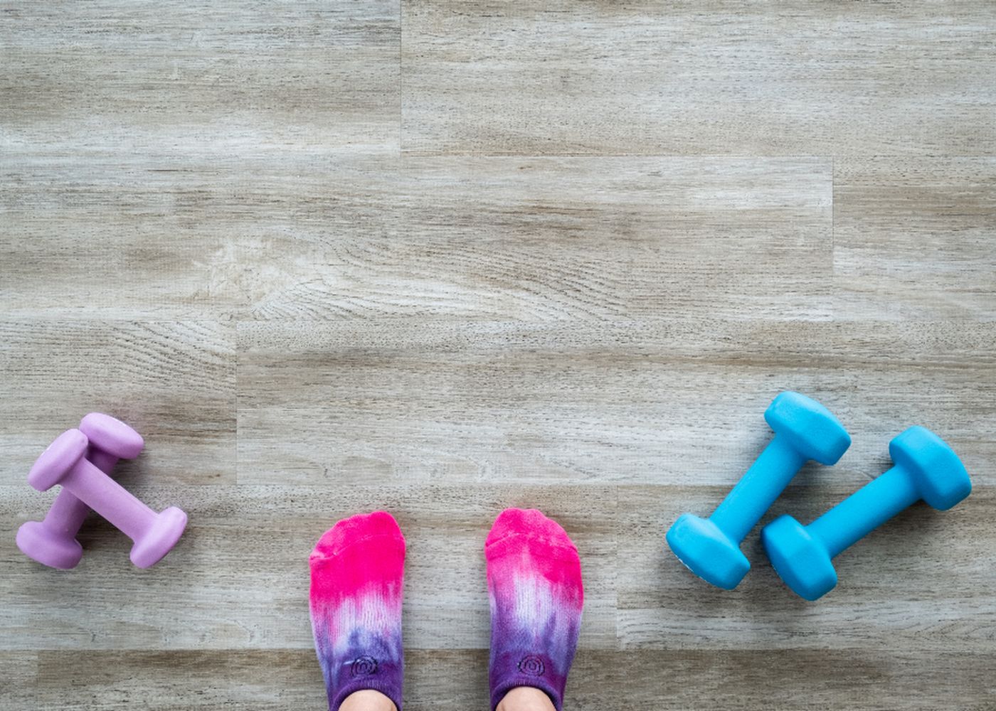 Free weights in the fitness studio